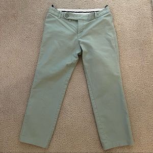 Gap Mid Rise Cropped Green Ankle Pants size 2